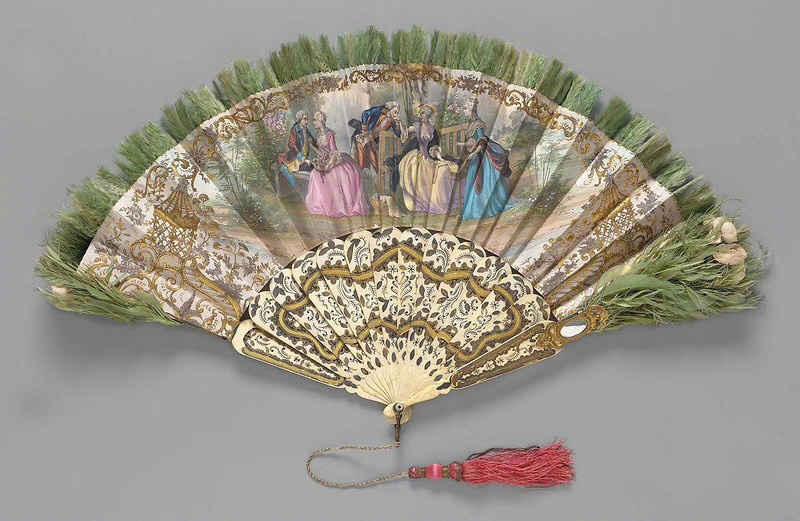 18至19世纪由中国出口到欧洲的羽扇,工艺精湛,装饰华丽