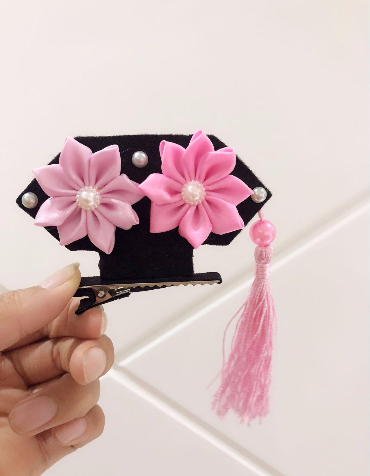 不织布巧手制作复古风格格夹,这发饰好可爱啊