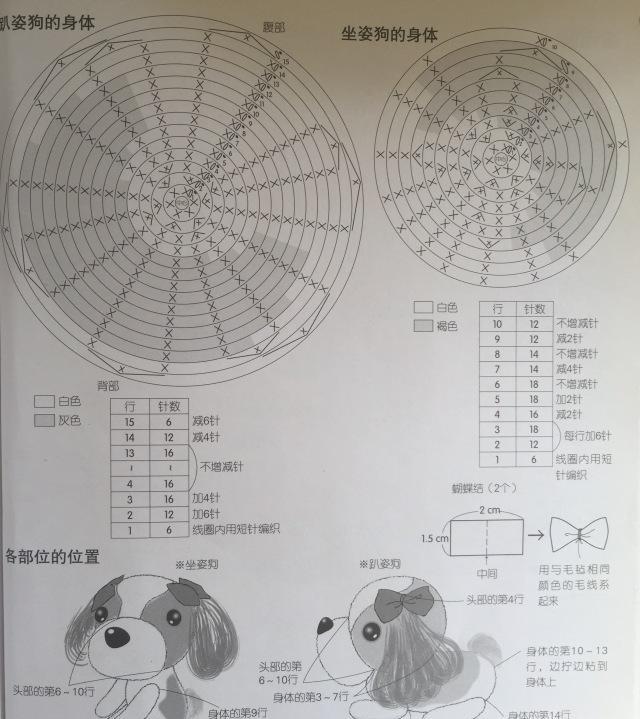 钩针狗狗的每一天——图解分享——第二篇