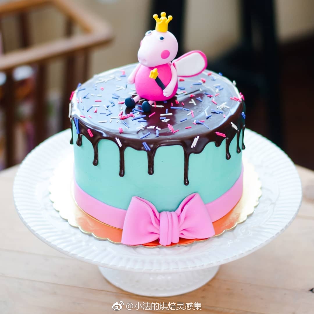 小朋友会喜欢的灵感18~peppa pig佩奇小猪蛋糕灵感~更多教程戳这里