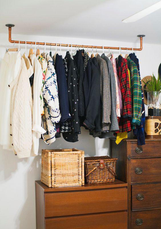 "临时壁橱"存放衣物的设计