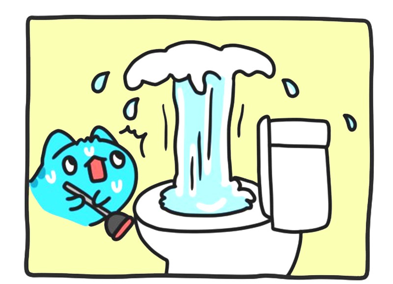 恶搞漫画马桶堵了怎么办