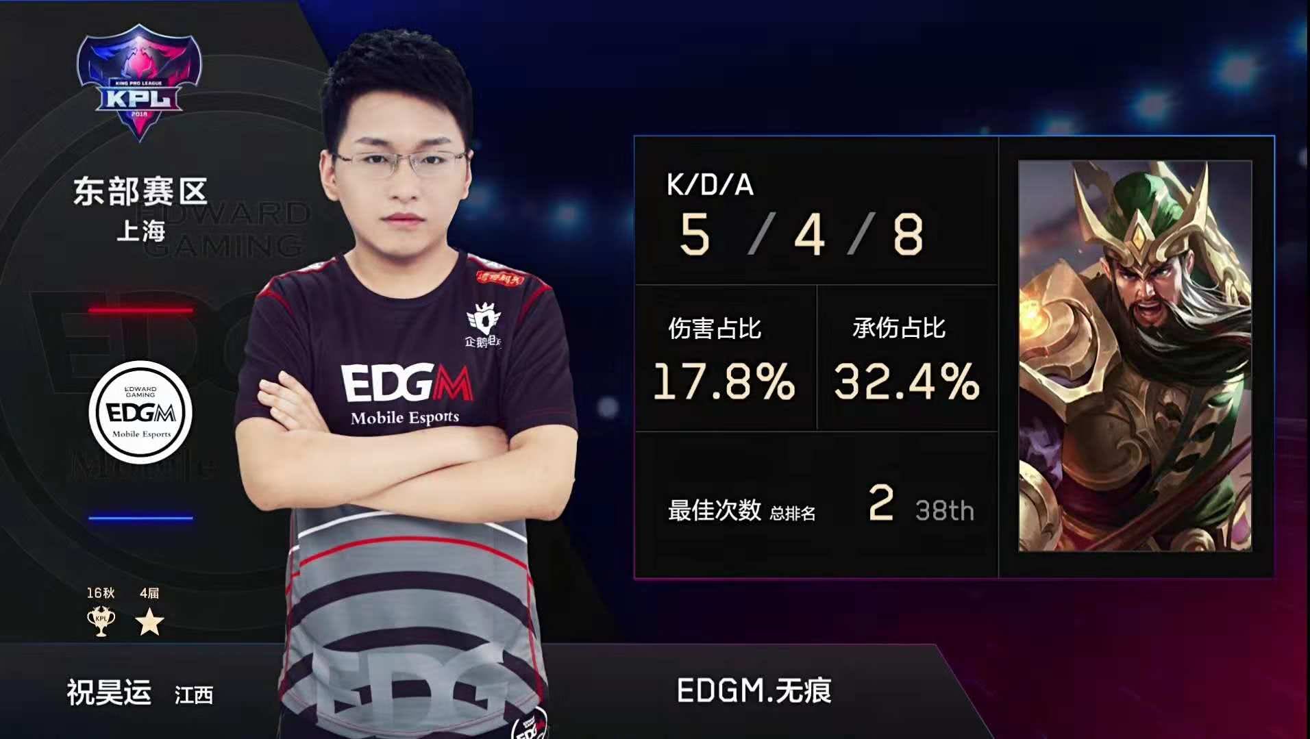 王者荣耀:无痕关羽天秀难救主!edg剩12场比赛想进季后赛难