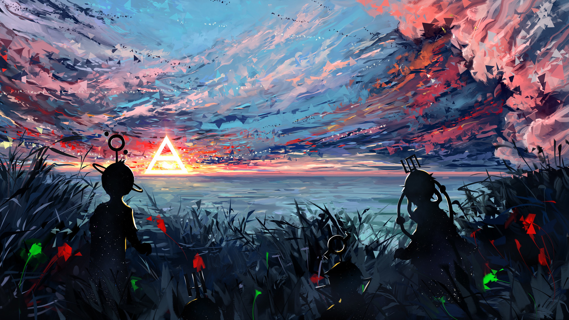 一组色彩非常棒的唯美梦幻的场景插画天空之美byhangmoon