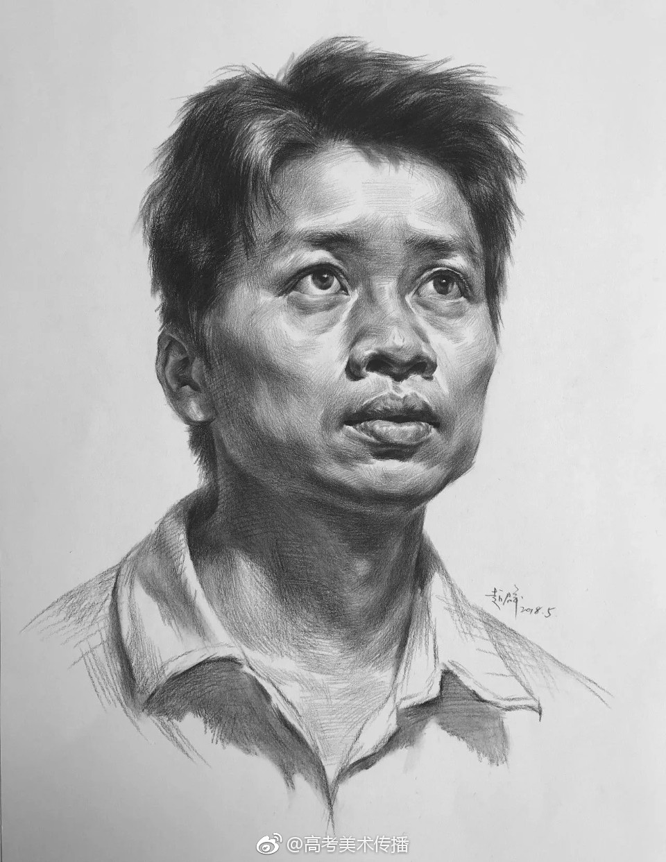 素描头像欣赏作品来自雷超群老师