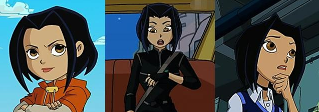 时期的小玉一身黑衣十分的帅气个性,步入成年后的小玉头发和脸型都没