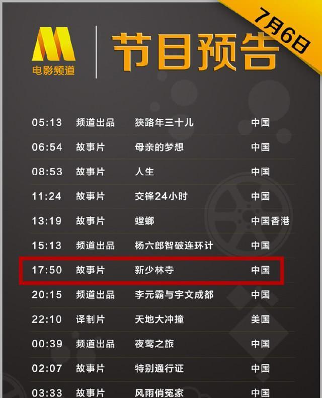 此外早上10点,为了怕观众错过范冰冰主演的这部电影,央视电影频道又