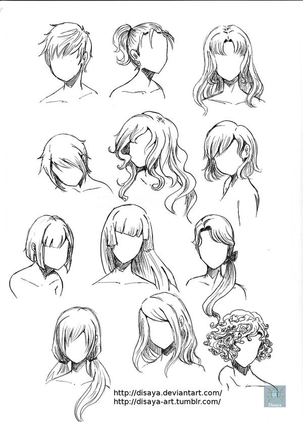 精品初学者怎么画动漫人物头发