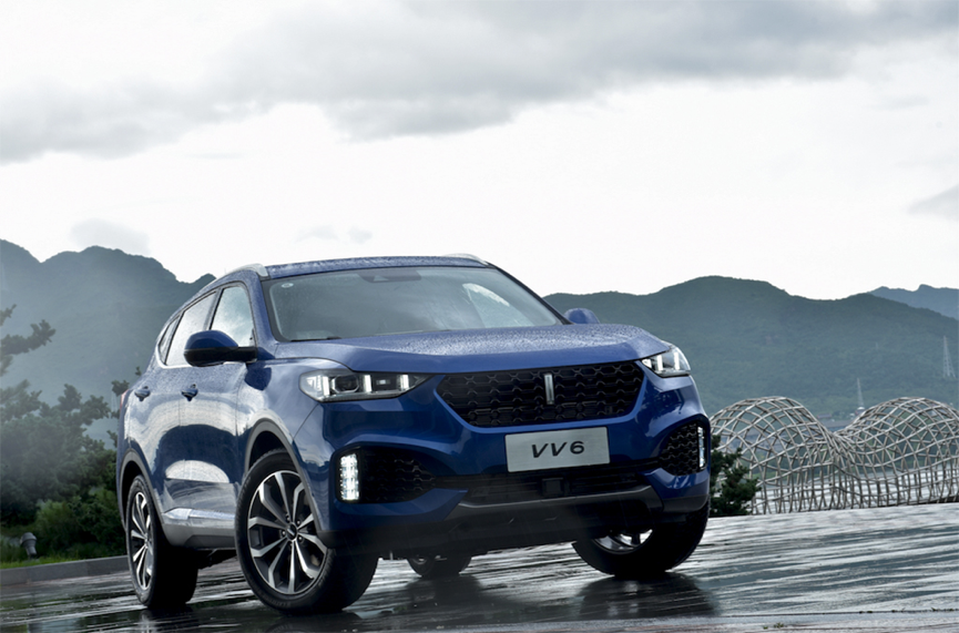 实拍wey vv6,首次配备四驱,设计感出众,第三季度上市-新浪汽车