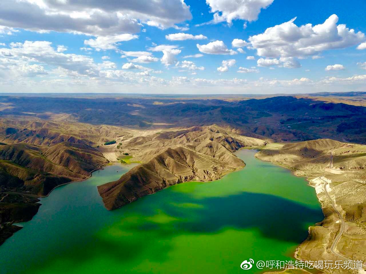 航拍呼和浩特哈拉沁水库感受一下来源