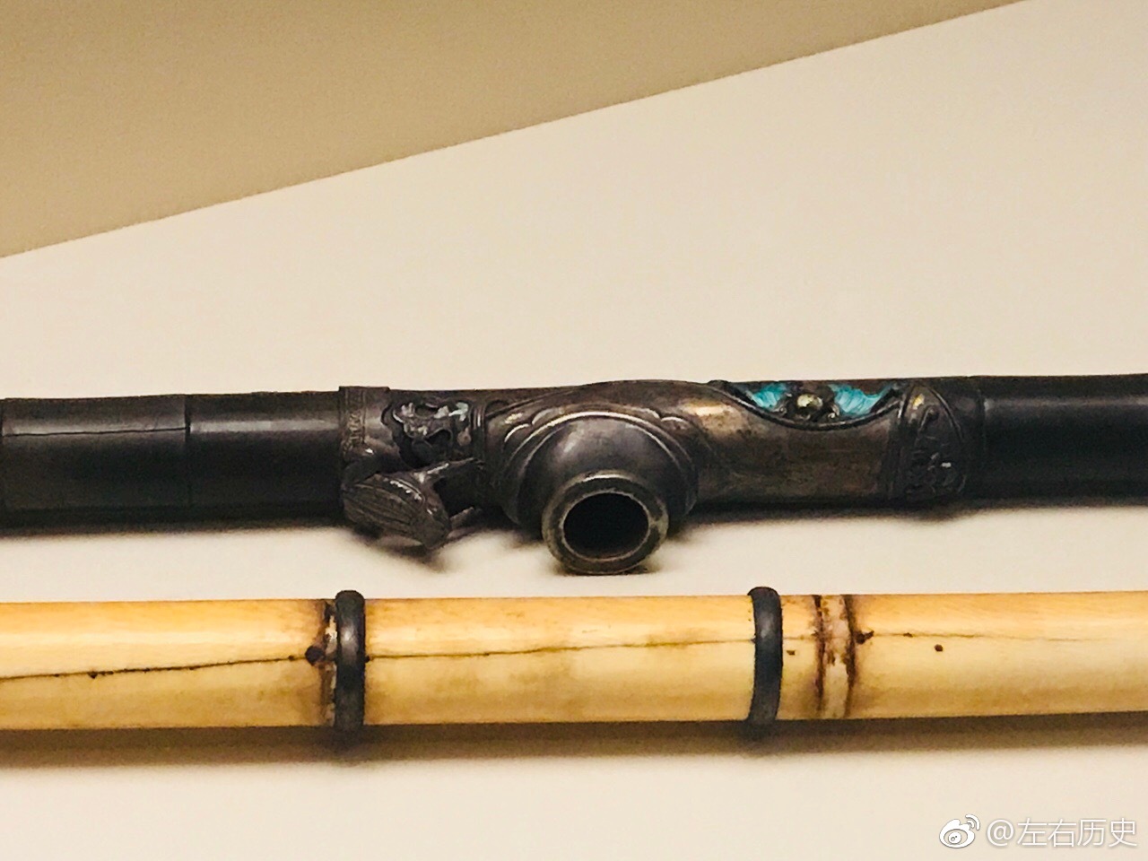 鸦片烟枪,看上面的装饰.