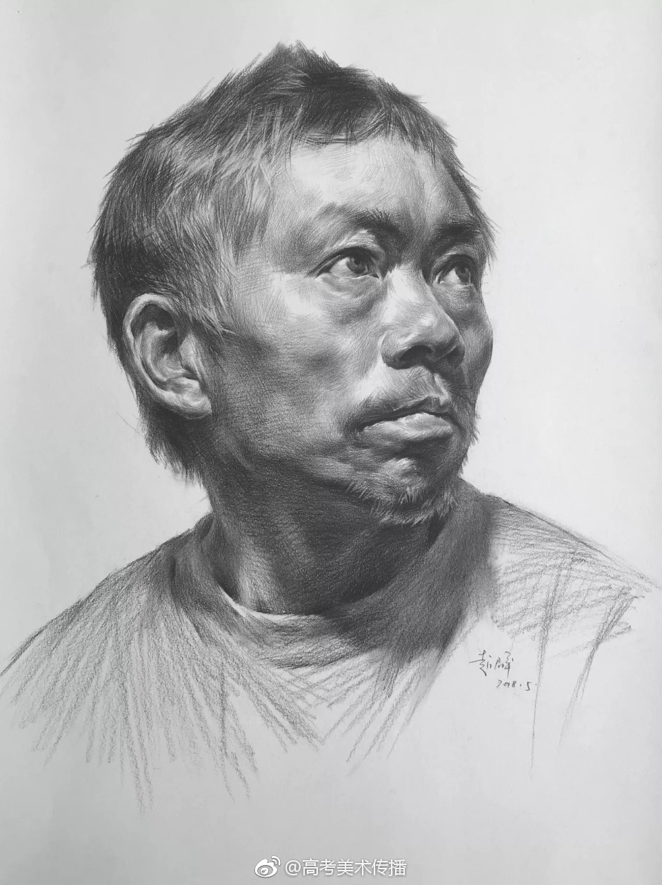 素描头像欣赏作品来自雷超群老师