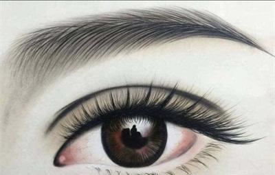 时尚美妆图片——美妆素描作品3d眉眼唇