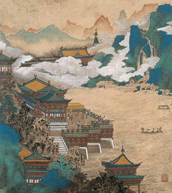 仙宫月台古建筑,一目了然神仙居所!