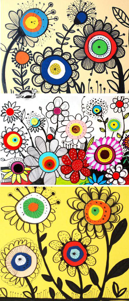 幼儿园手工简约的裁剪简单的线条轻松完成一幅画