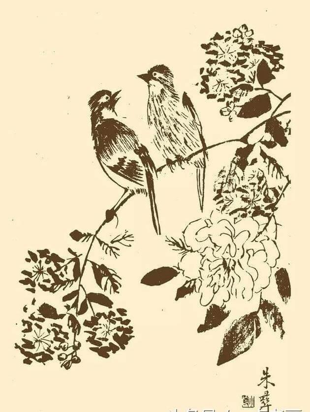 看看芥子园画谱中那些千姿百态的鸟儿