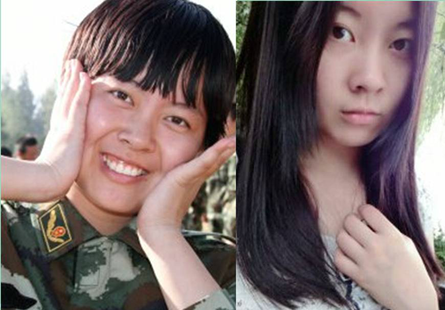 女生入伍前后对比高温烈日下训练萌妹子秒变女汉子