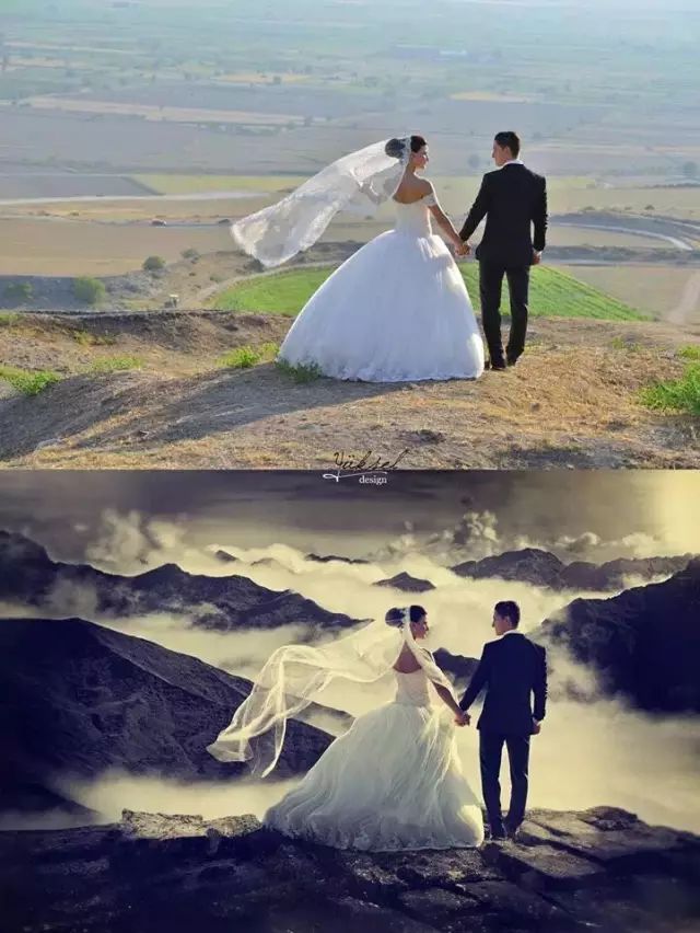 修图前后对比,看后茅塞顿开,这才是PS的真正魔力!|修图|婚纱照|意境_新浪新闻
