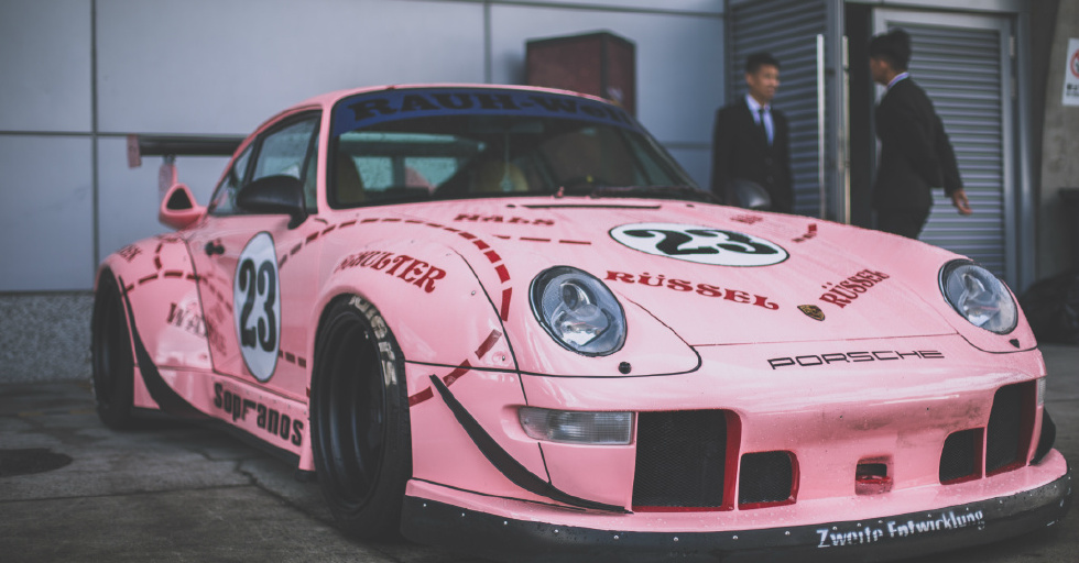 超粉保时捷,porsche993rwbpinkpig-新浪汽车