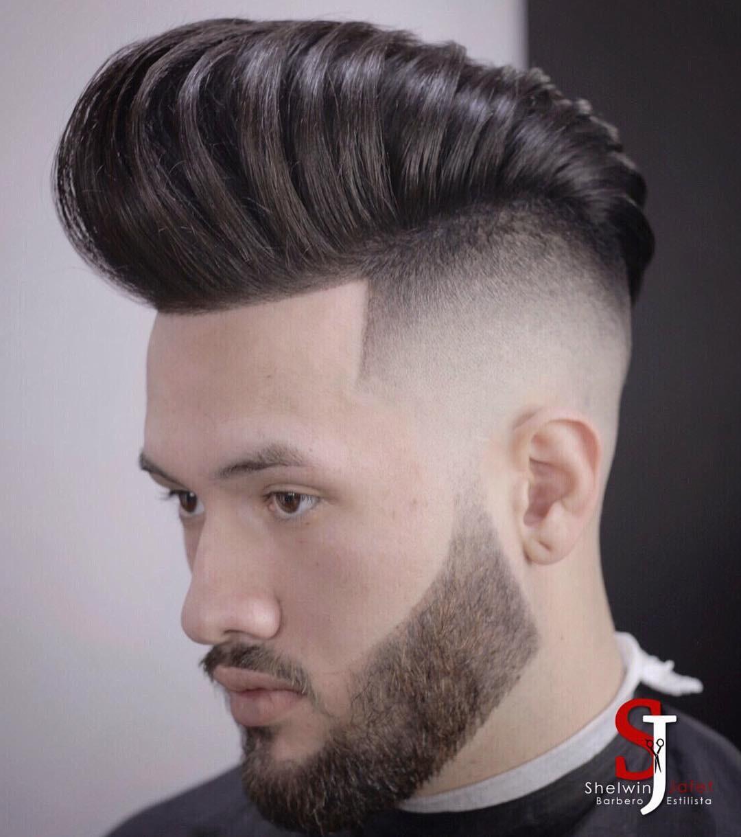 复古铲青的背头发型成功男士必备的发型