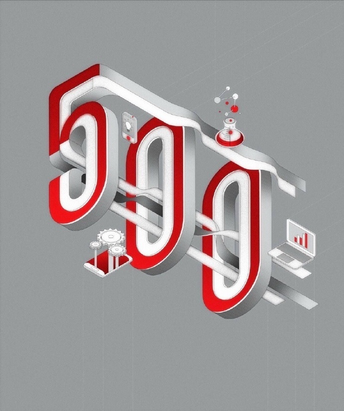 立体感强的字体视觉