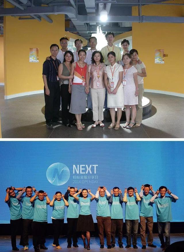 下图:2002年,阿里巴巴财务实现收支平衡,员工拍照留念.