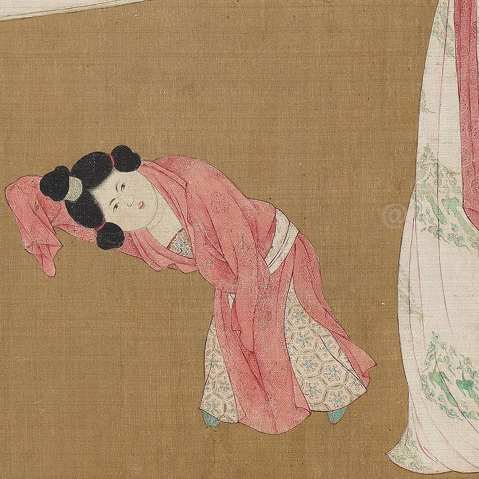 中国画工笔画古代侍女图片素材-编号11032854-图行天下