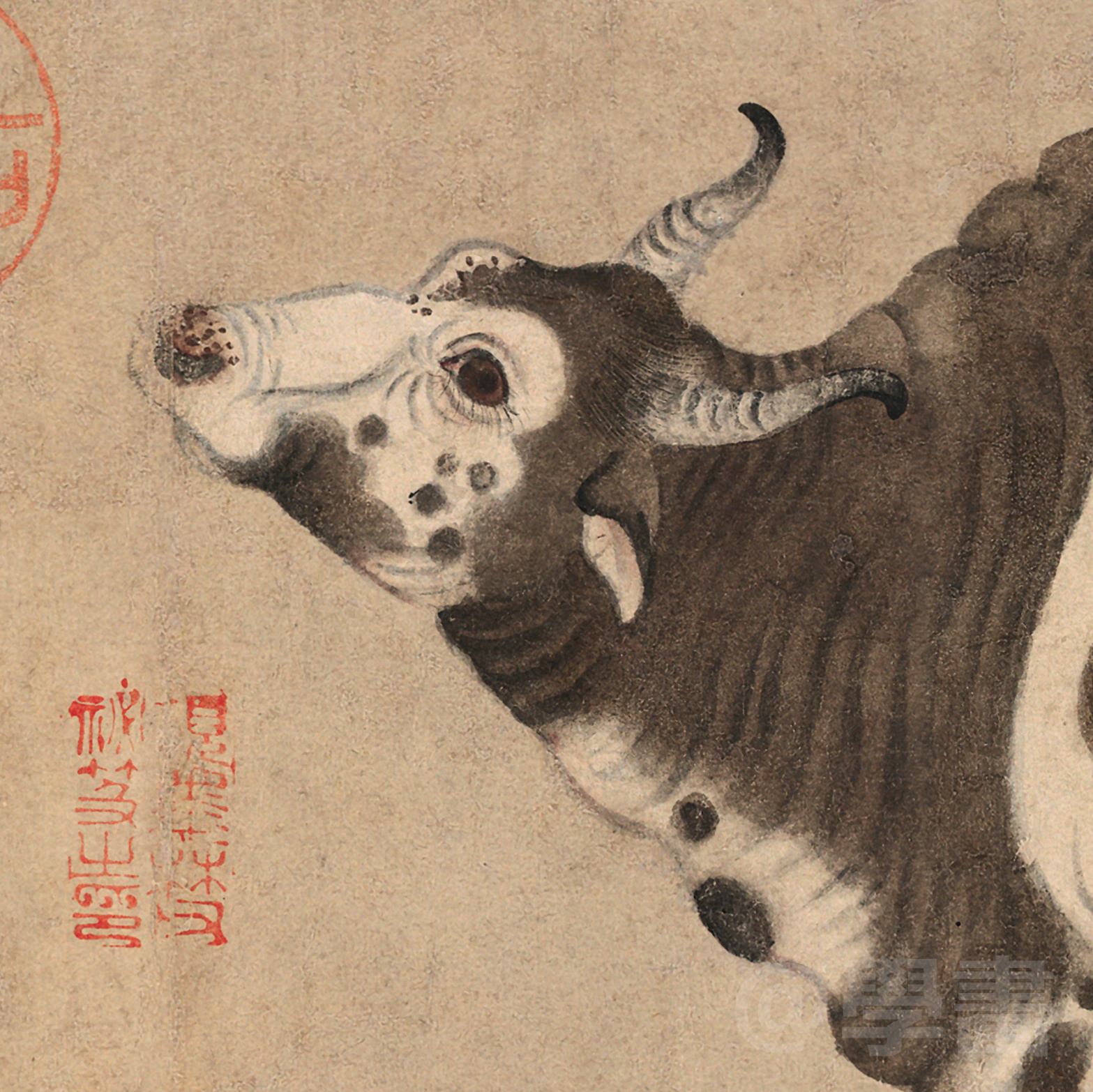 中国十大传世名画之《五牛图》韩滉作,高清大图