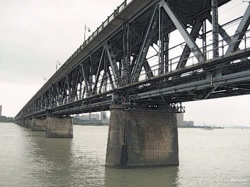 钱塘江大桥被炸图片