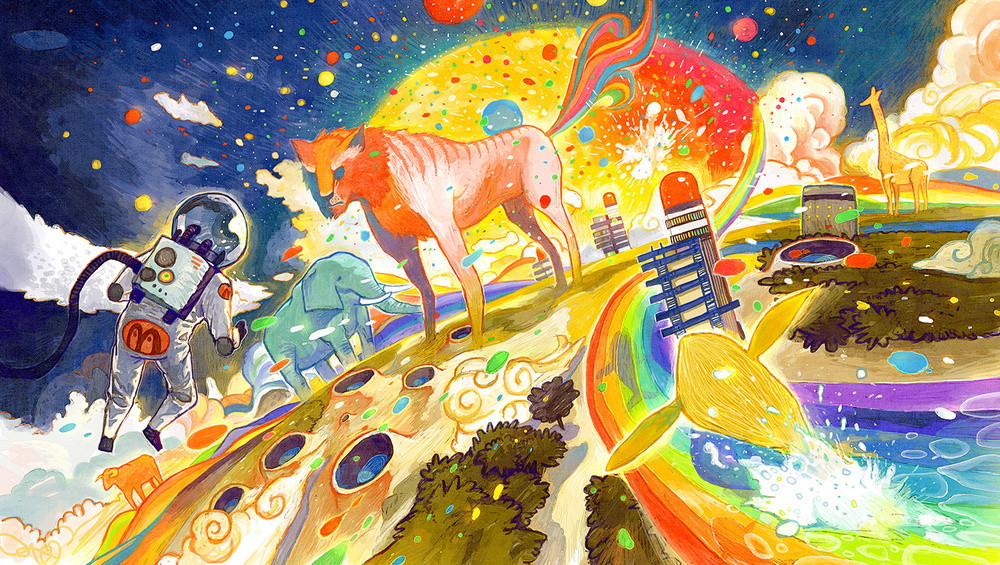 多彩世界的奇妙旅行-插画壁纸 ‖._新浪看点