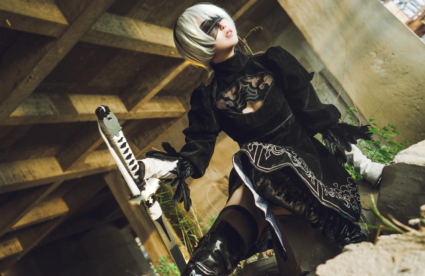 尼尔机械纪元 cosplay 大长腿2b小姐姐在线撩人