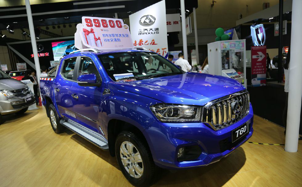 上汽大通t60,10万级别威猛霸气硬朗皮卡,车展实拍