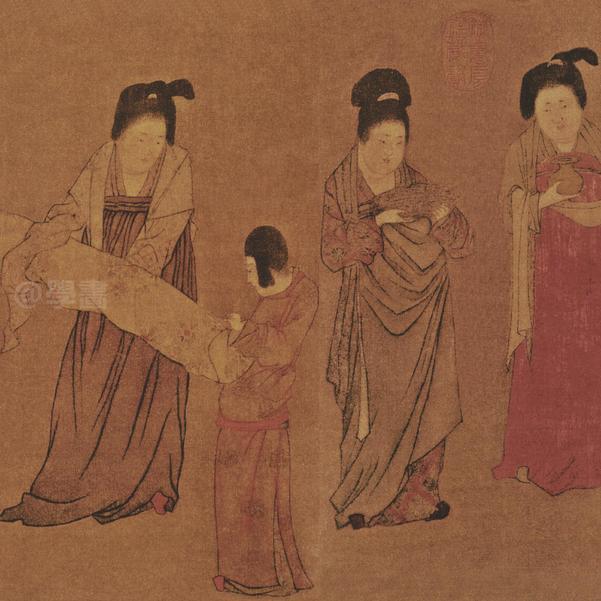 中国十大传世名画“唐宫仕女图”之《挥扇仕女图》周昉作|周昉|挥扇仕女图|唐宫|仕女图|段落_新浪新闻