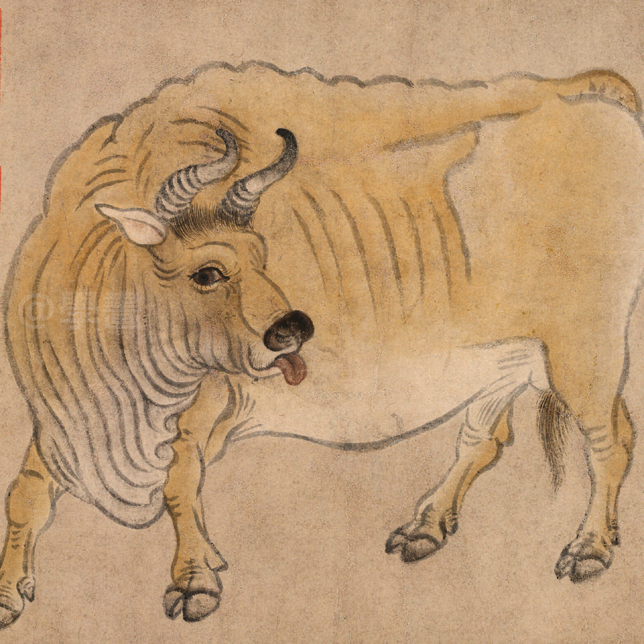 中国十大传世名画之《五牛图》韩滉作,高清大图