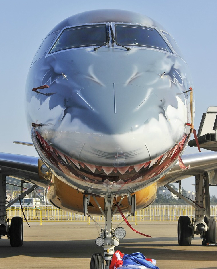 珠海航展,巴航大鲨鱼e190e2首秀