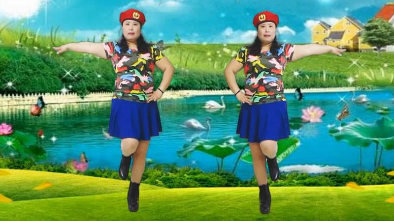 音乐超好听的单人水兵舞广场舞《水月亮》