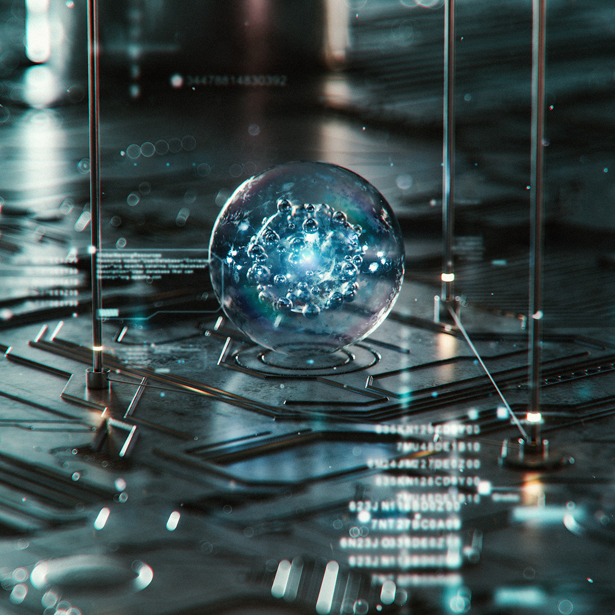 一组c4d制作的科技感满满的画面欣赏作者timonoac