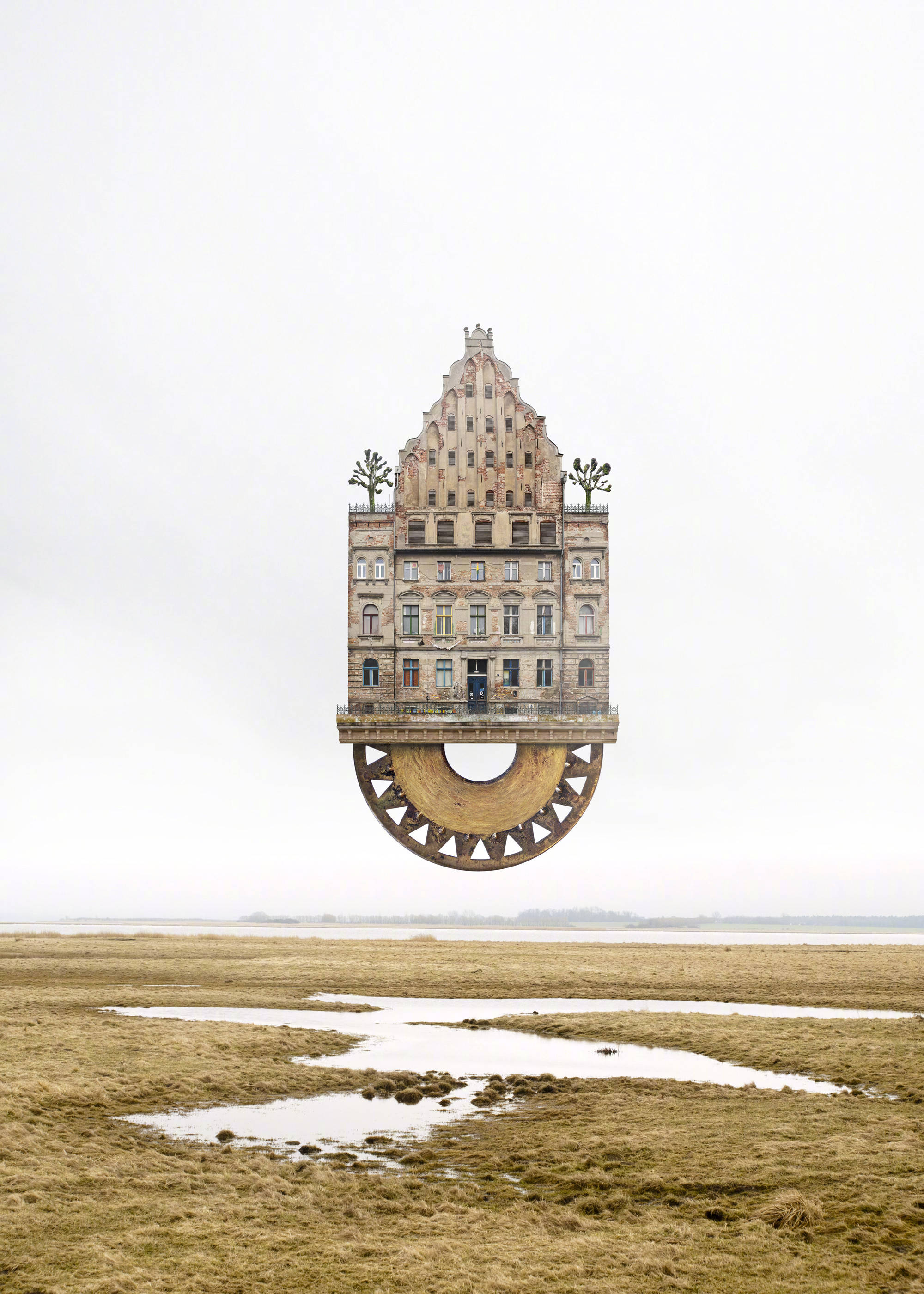 德国艺术家 matthias jung 超现实主义建筑拼贴作品