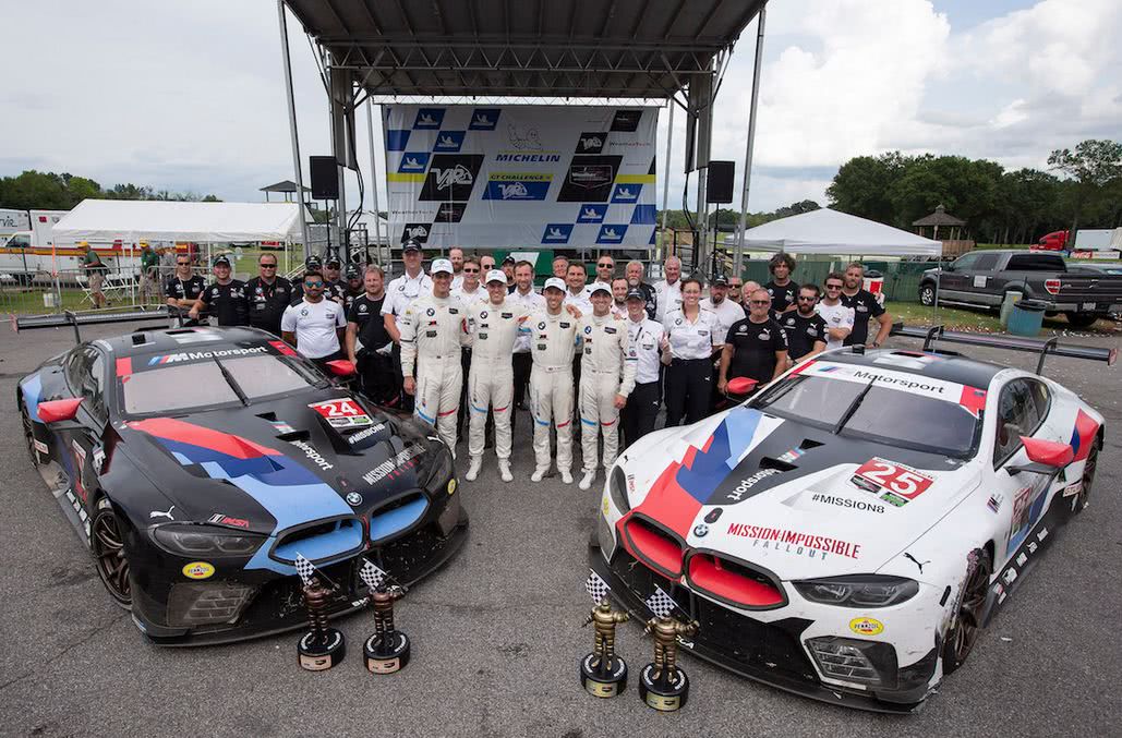 宝马m8 gte在gt挑战赛上取得胜利,在赛道上飞驰的样子真帅!