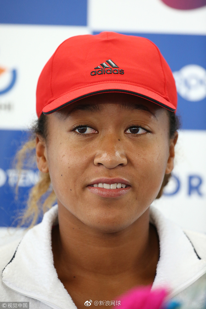 当红女球星大坂娜奥米出席东京泛太平洋公开赛赛前发布会