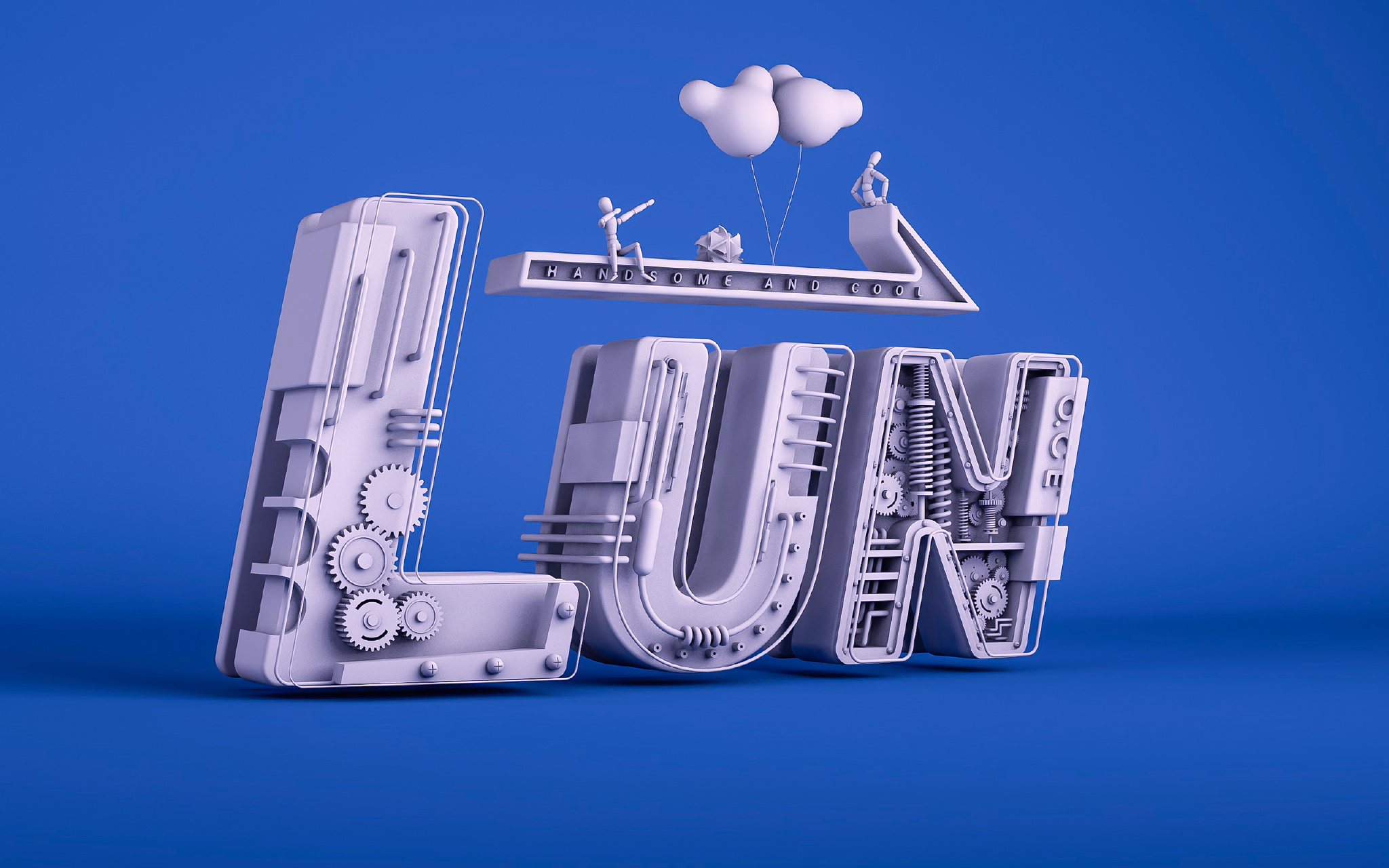 c4d做出来的字体设计,拼细节的时候到了