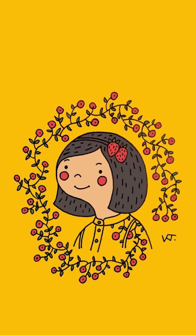 我只想要你快乐,治愈暖心手绘插画壁纸