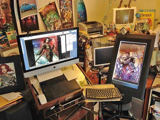 插画师们的工作台