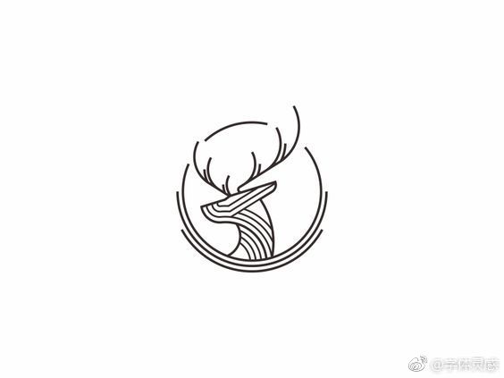 鹿元素logo设计