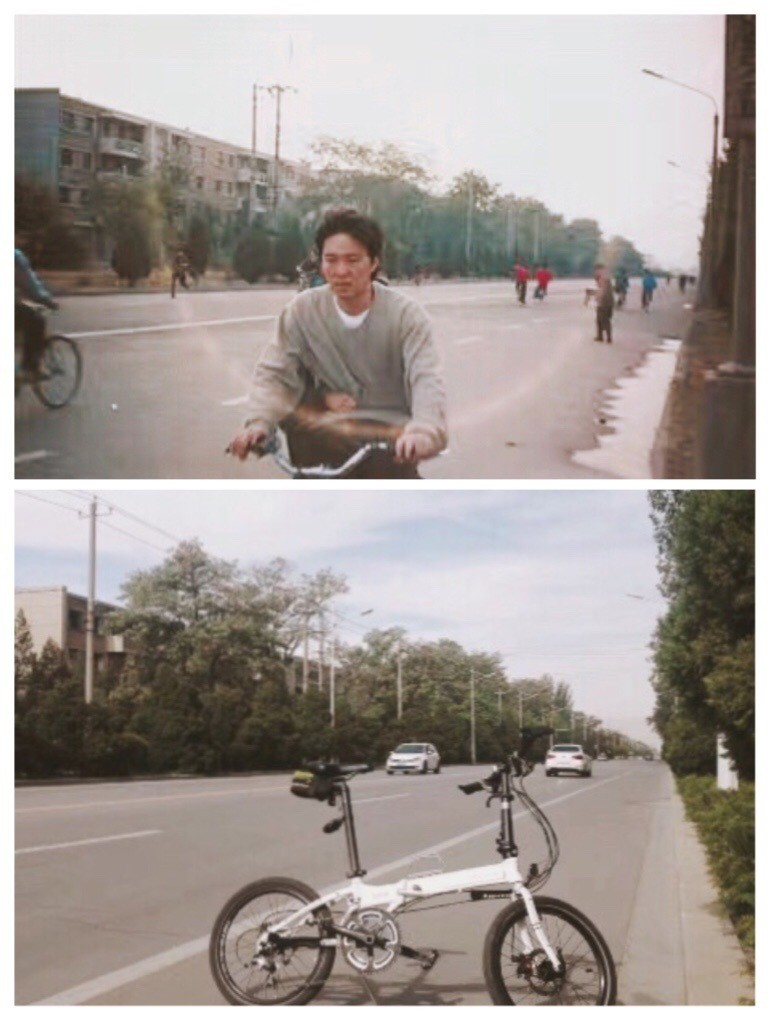 大话西游周星驰在银川骑自行车今天终于知道了后面的神秘人