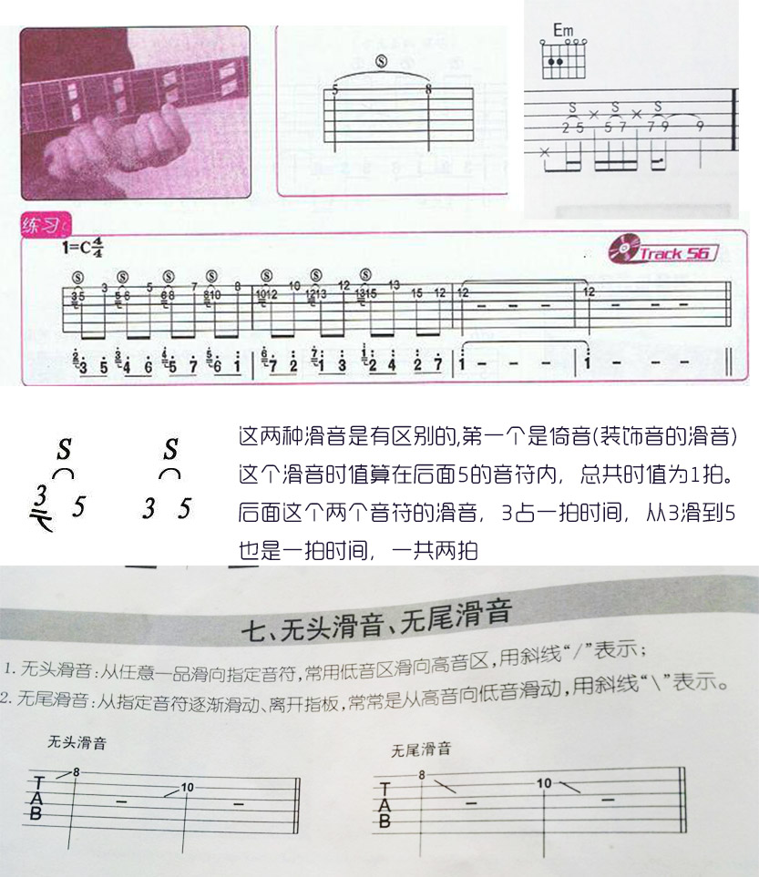 击弦,勾弦,滑音,吉他初学者必备左手技巧