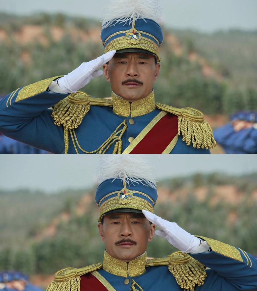 六大硬汉军装照, 吴京扬旗敬军礼, 洪金宝一身徽章似军阀!|释行宇|吴