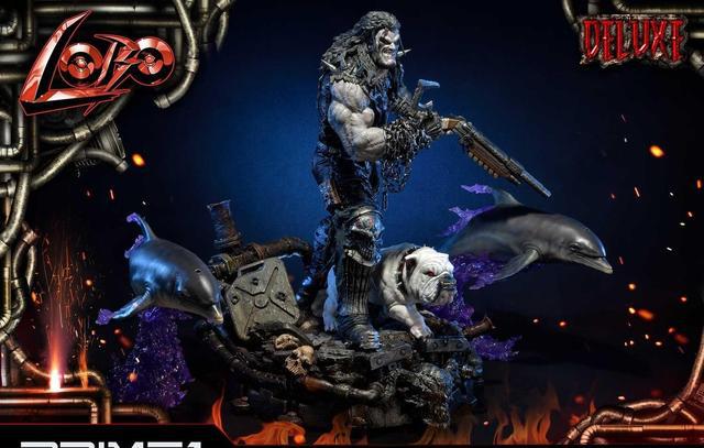 不义联盟赏金猎人lobo宇宙海豚豪华雕像套装