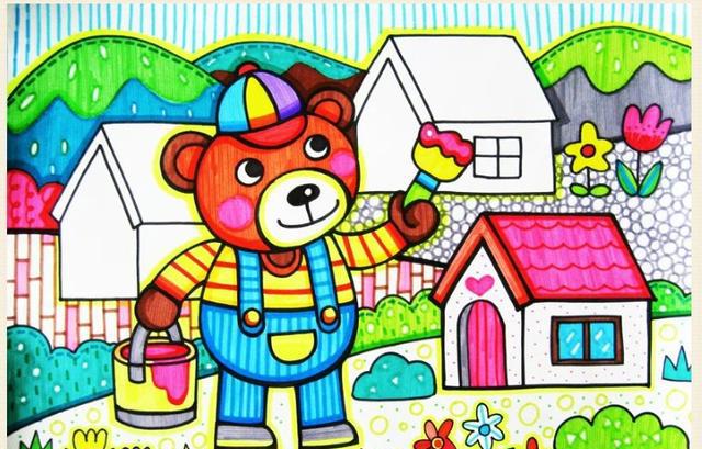 色彩鲜艳的儿童画一起跟宝宝学习吧欢迎您关注