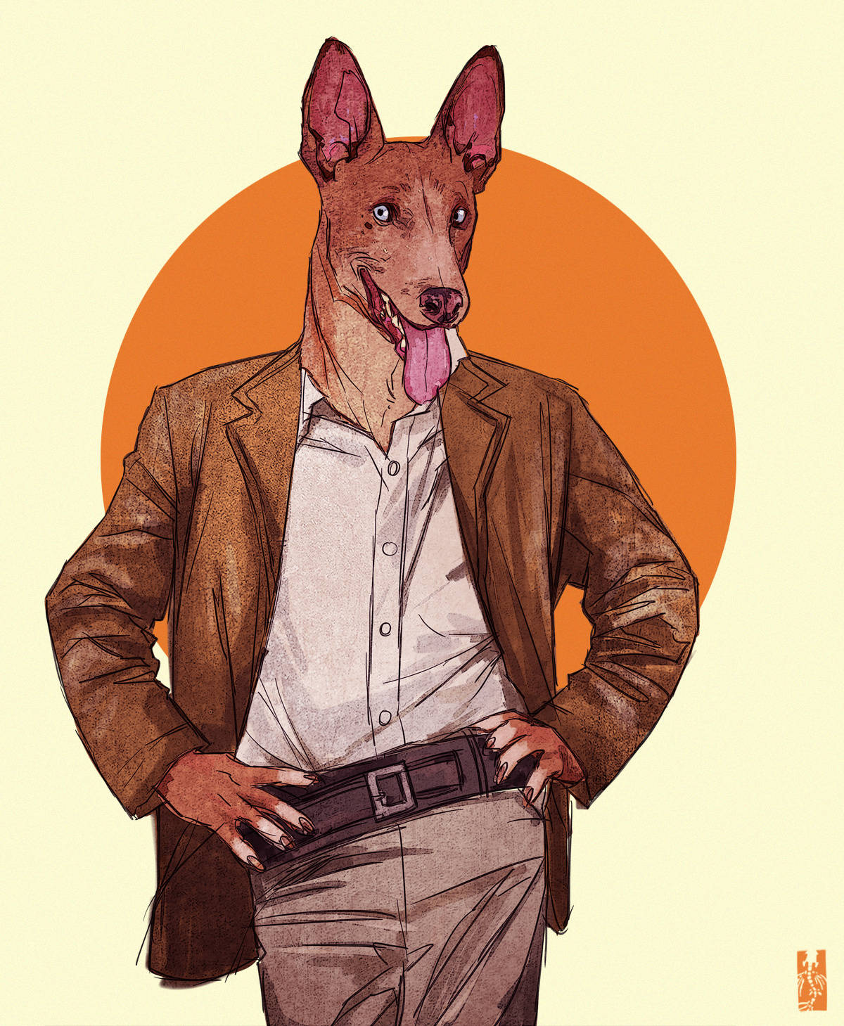 插画师kim nguyen动物人性化插图